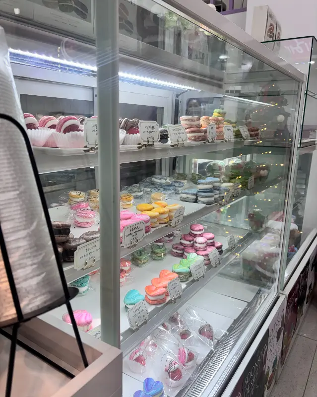 쇼케이스 안의 마카롱