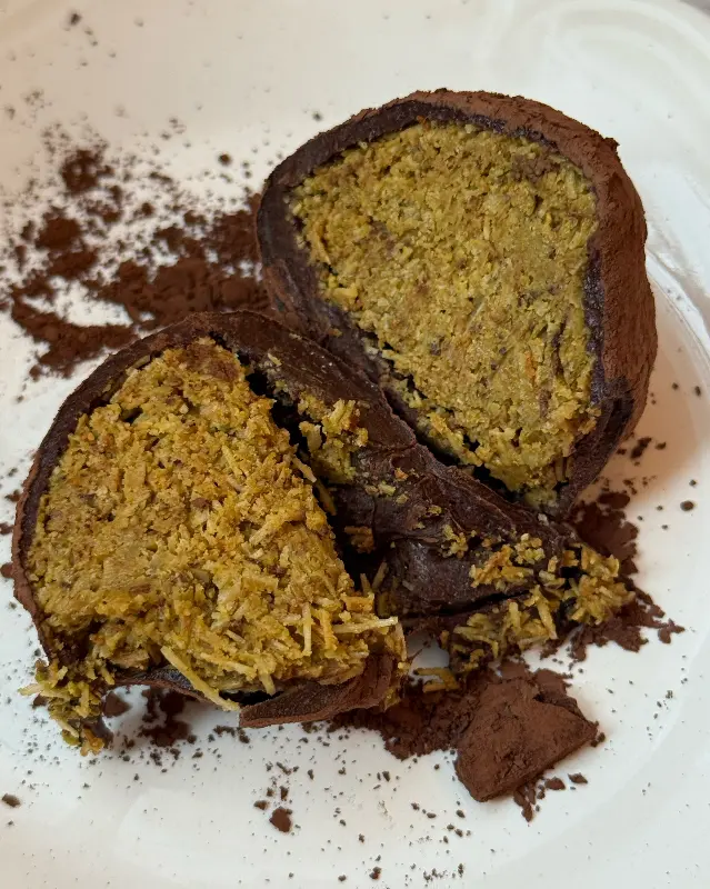 두바이 쫀득볼 단면