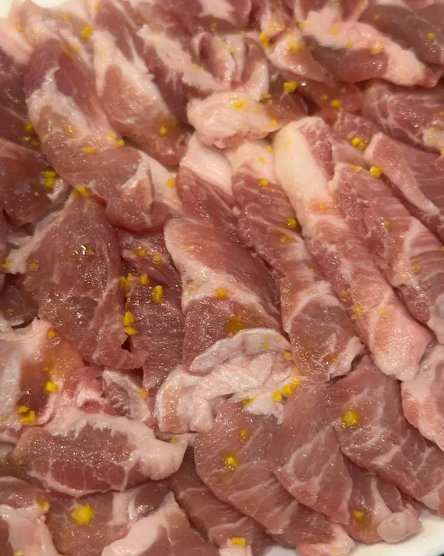 돼지갈비 근접샷