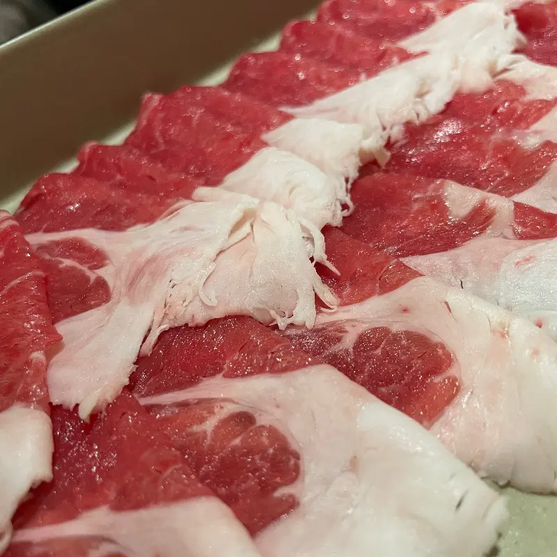 샤브샤브에 넣을 신선한 야채 모듬