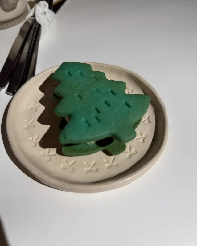 트리 모양의 앙버터 쿠키