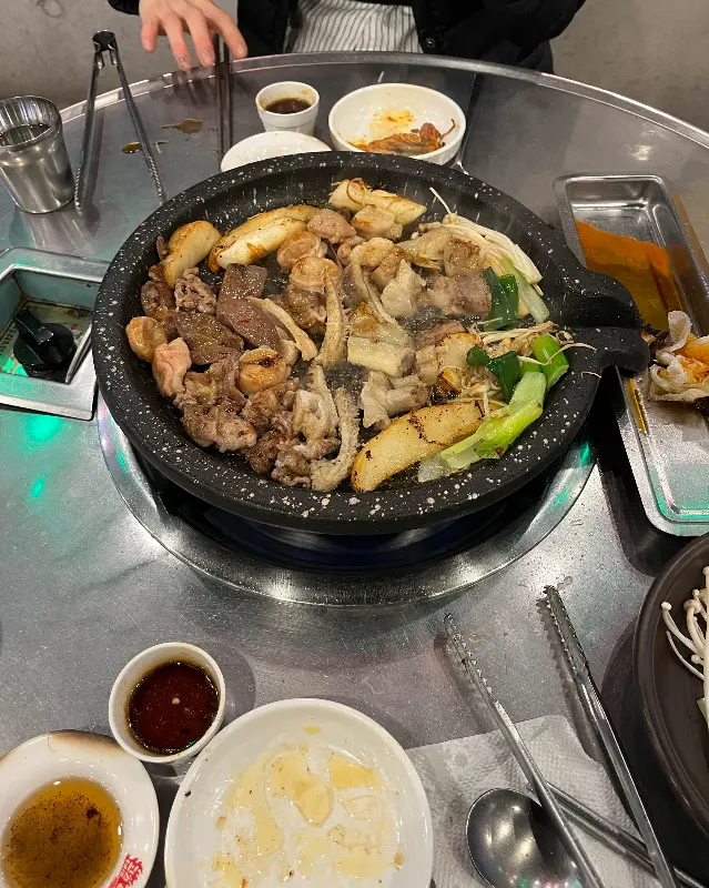 곱창 모듬 구이 한 상차림