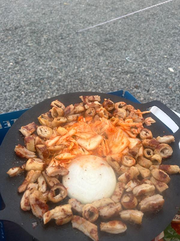 막창과 김치의 조화