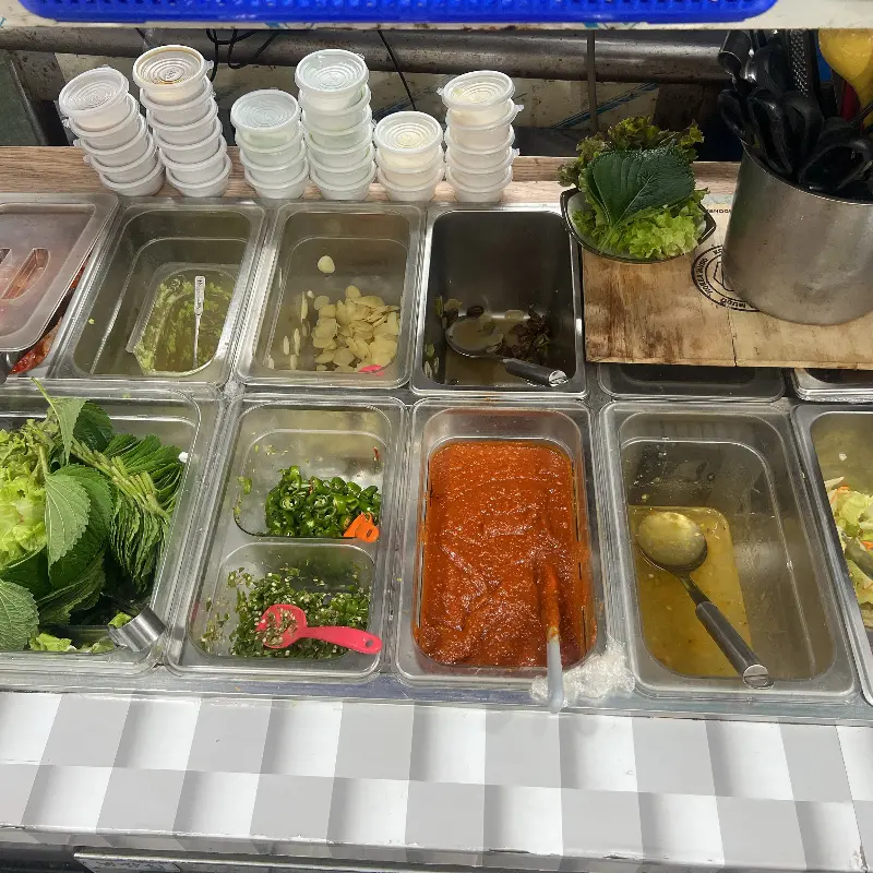 77수산의 신선한 해산물 코너