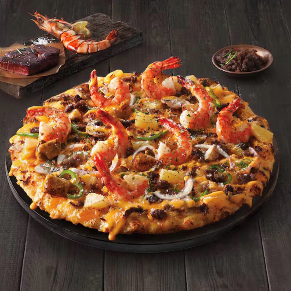 블랙타이거 슈림프 피자
