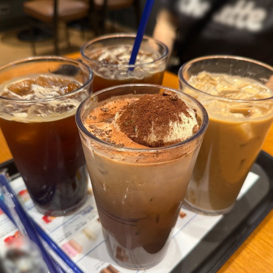 다양한 음료 메뉴들