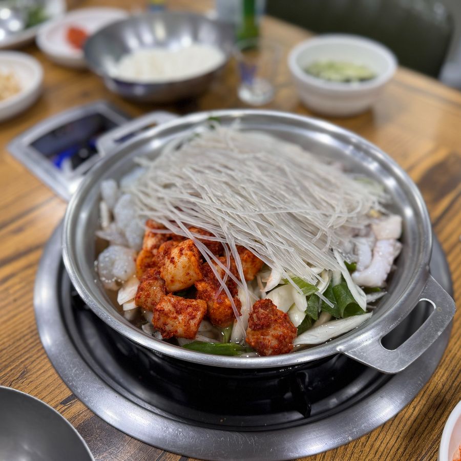 조방낙지 경주본점 낙곱새 비조리 상태