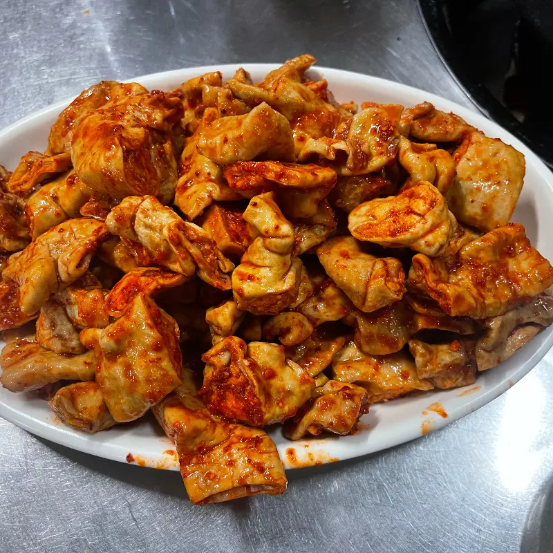 양념 곱창 한 접시