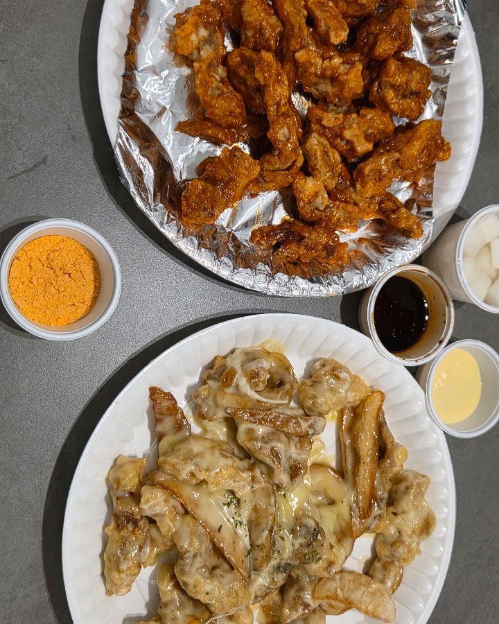 감자크림탕수육과 양념탕수육