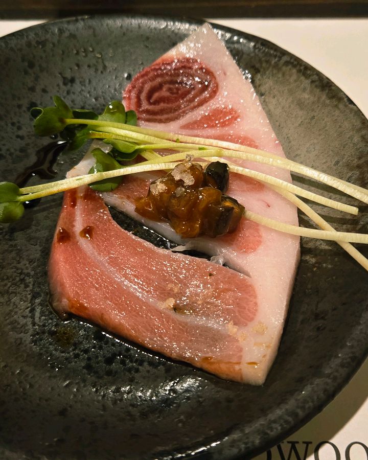 혼참치 비법, 표고버섯 와사비를 곁들인 참다랑어