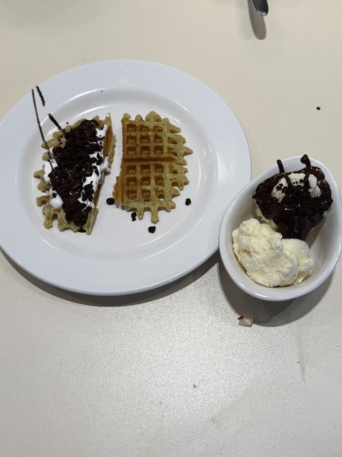 와플과 아이스크림