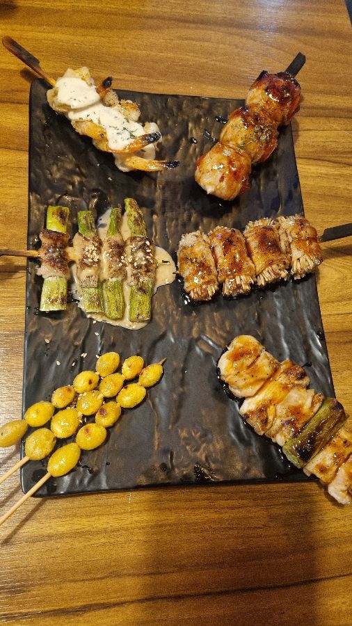 다양한 꼬치 메뉴