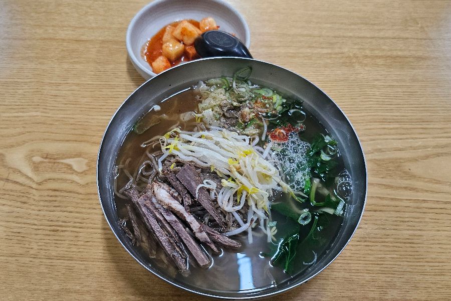 온소바와 깍두기, 환상의 조합