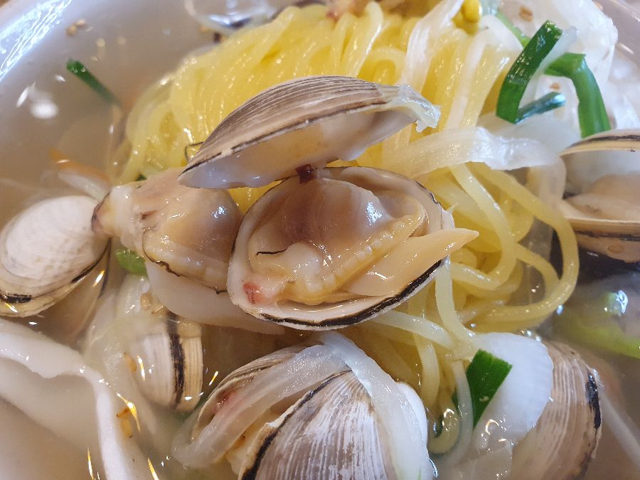 해물짬뽕 속 물총조개