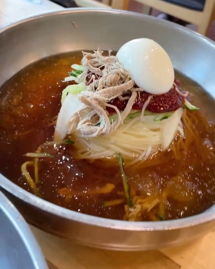 물밀면의 시원한 국물