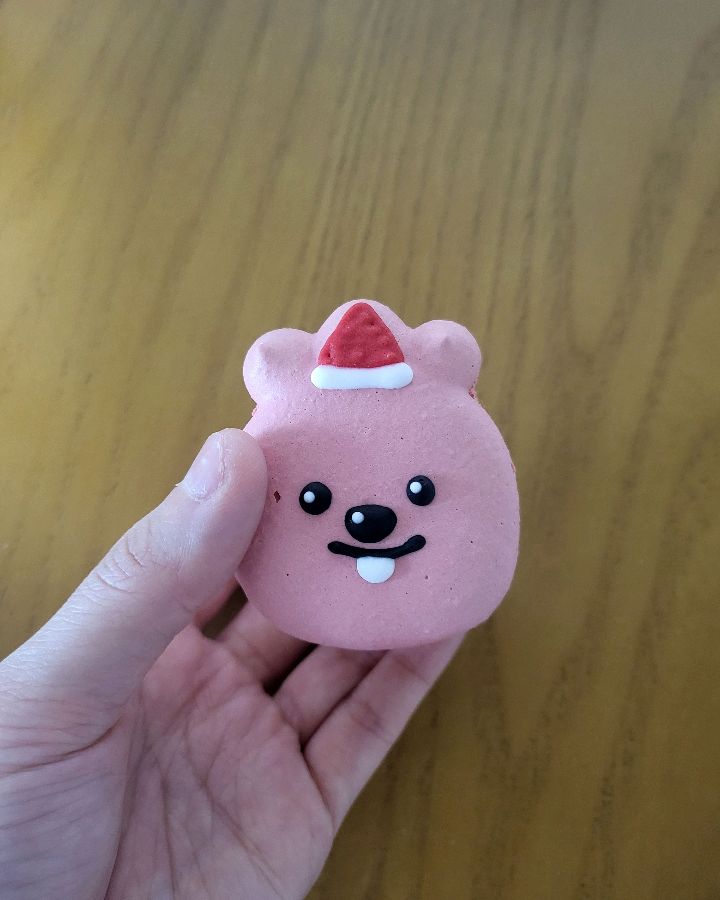 귀여운 캐릭터 모양의 마카롱