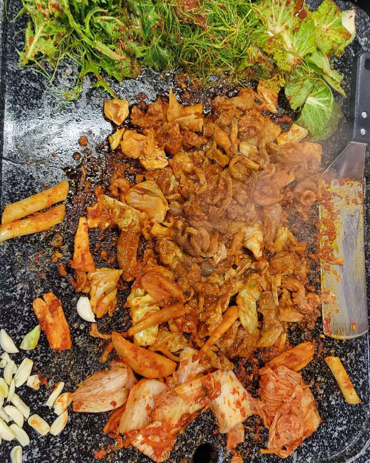 오리 주물럭 볶음밥