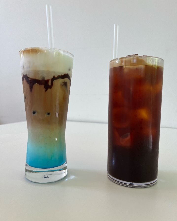 노을라떼와 아이스 아메리카노