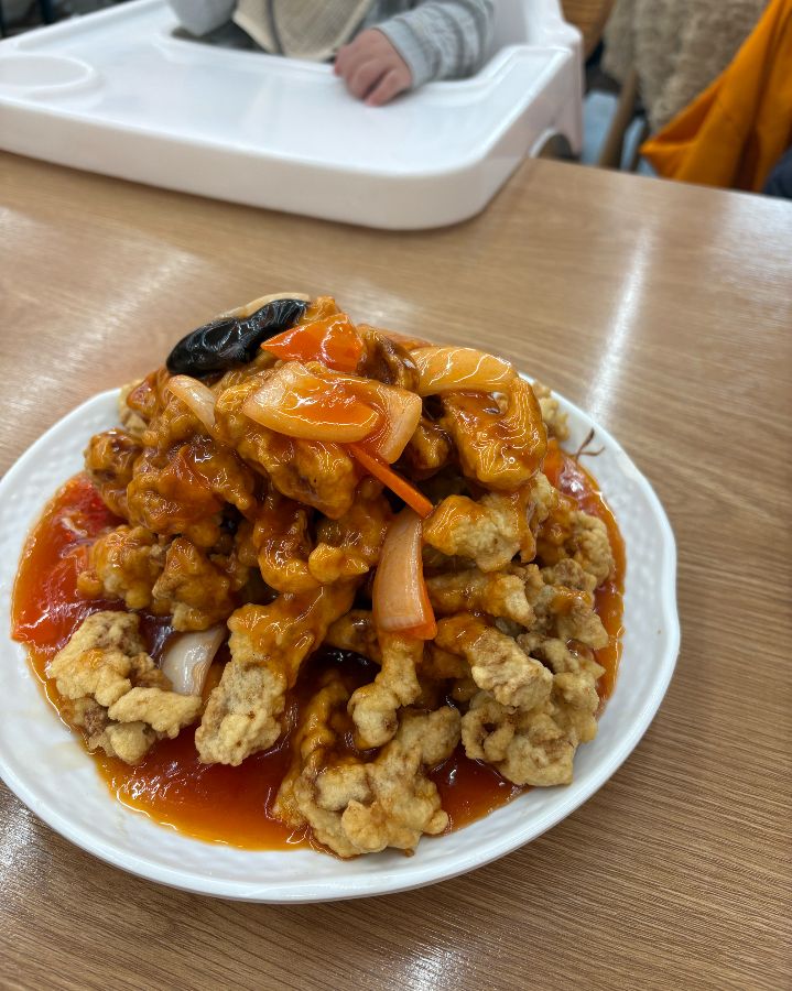 아기의자가 마련된 오송짬뽕 매장