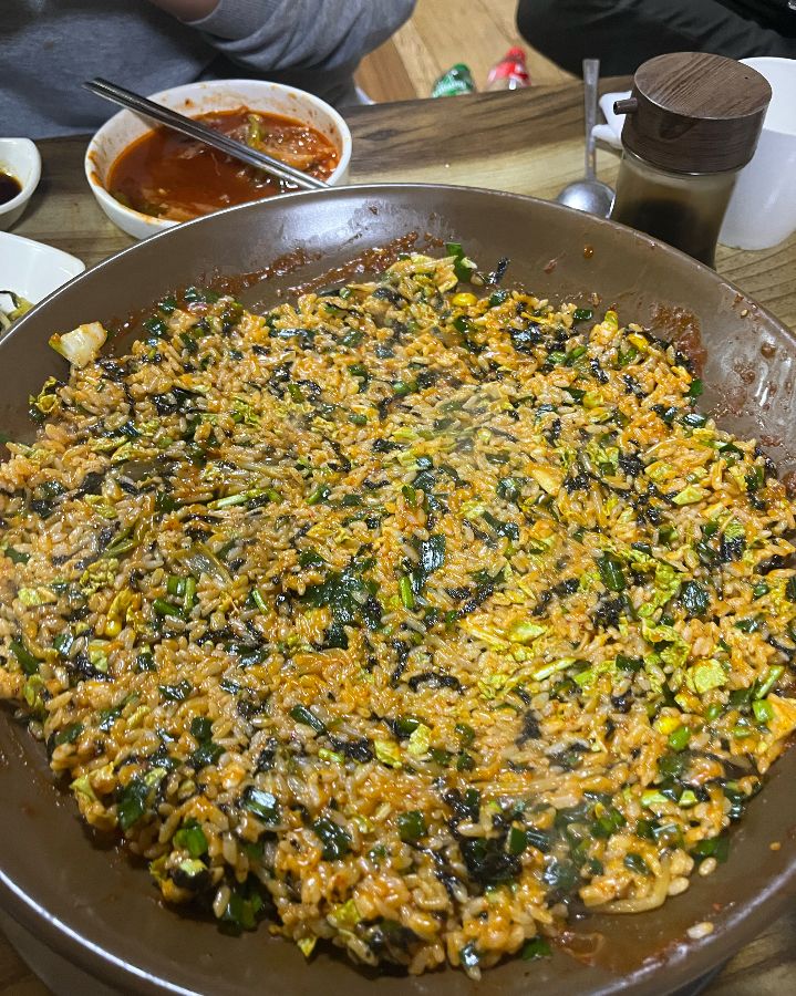 알탕 국물에 볶아 먹는 볶음밥