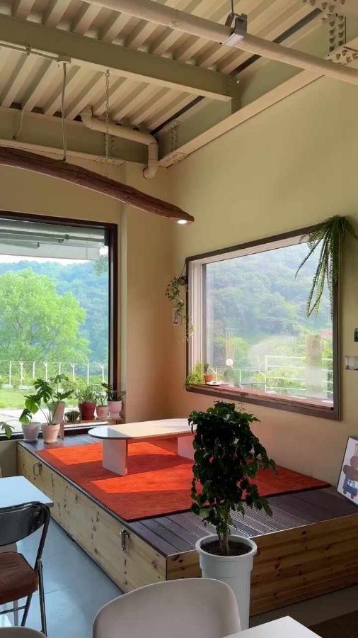 통창으로 쏟아지는 햇살이 따뜻한 공간