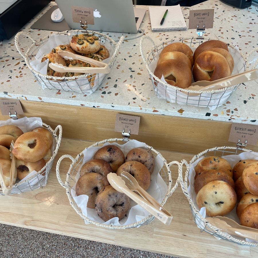 다양한 종류의 베이글