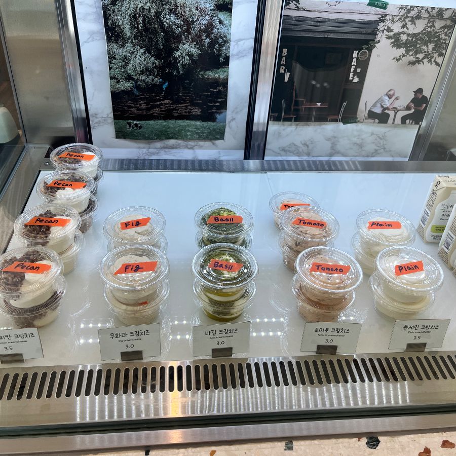 다양한 종류의 크림치즈