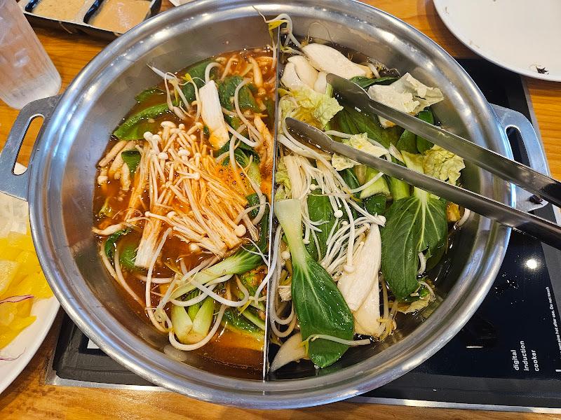 샤브샤브 완성된 모습