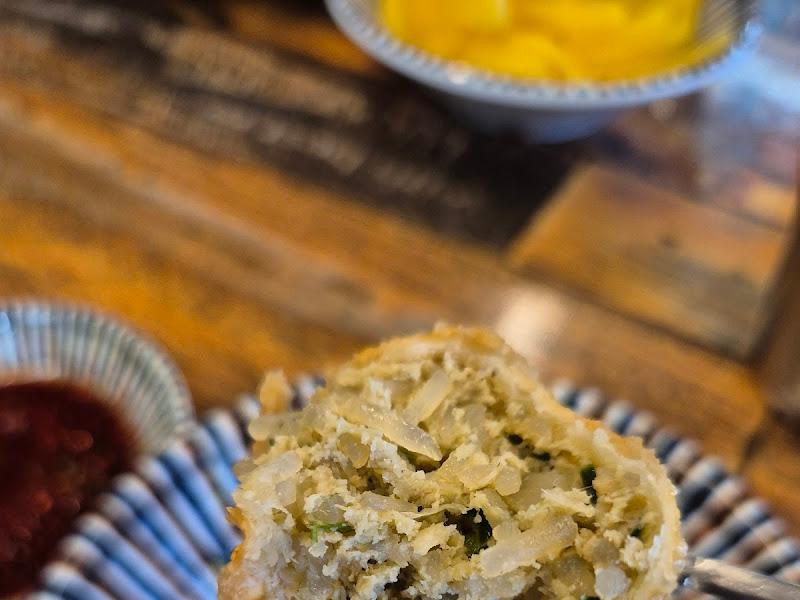 꾼만두 속 재료 클로즈업