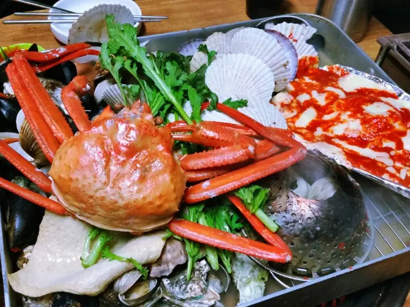 푸짐한 조개찜 한 상