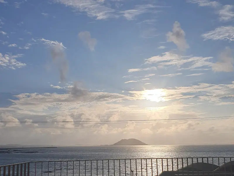 카페에서 바라본 비양도