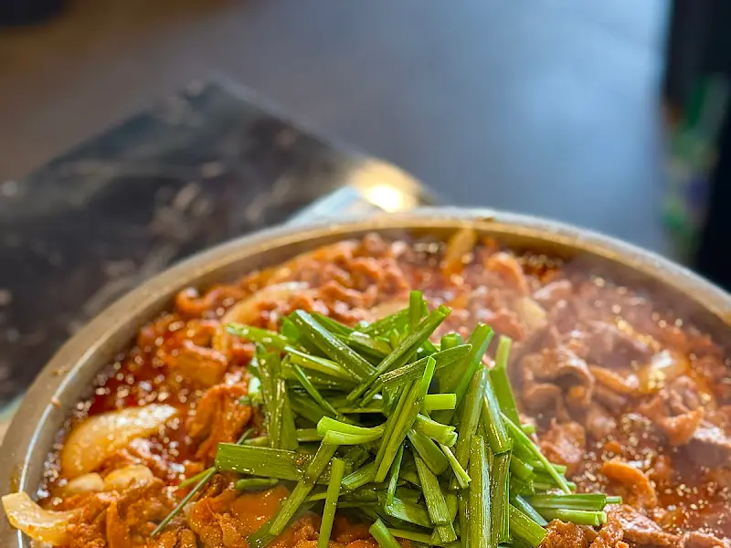 오리불고기 근접샷