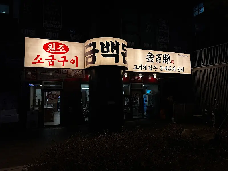 밤에 더욱 빛나는 금백돈