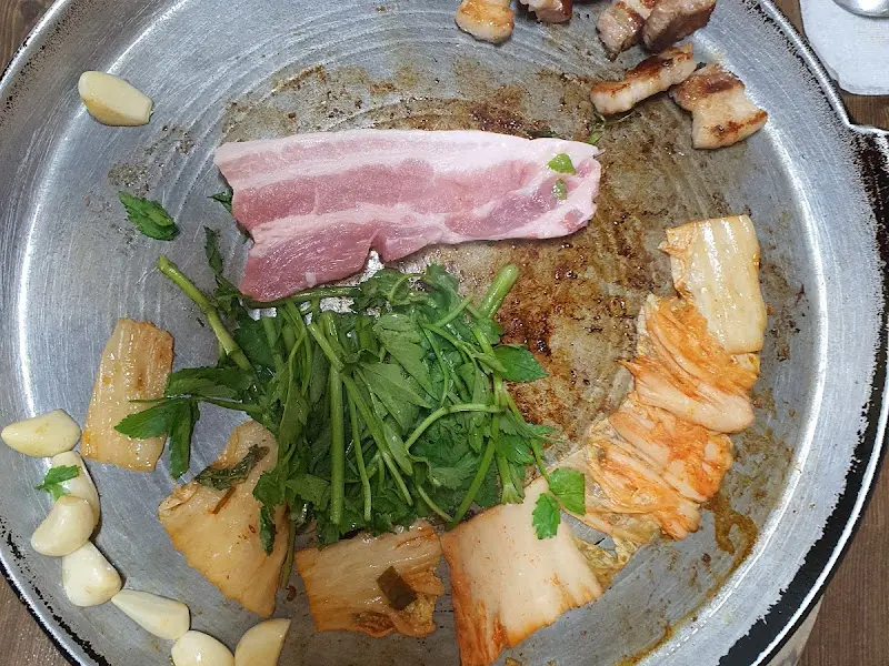 미나리 삼겹살 구이