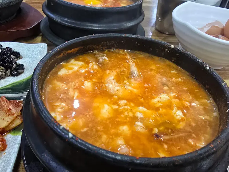 해물순두부 확대샷