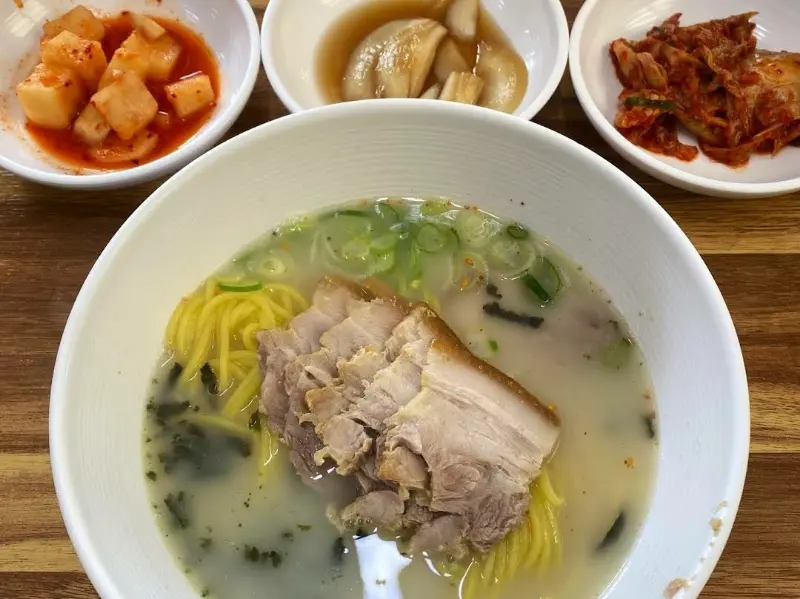 고기국수와 반찬