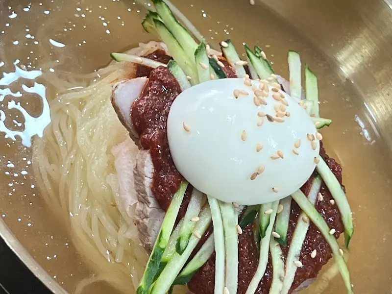 물밀면의 시원한 비주얼