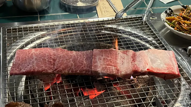 환상적인 마블링의 갈비살