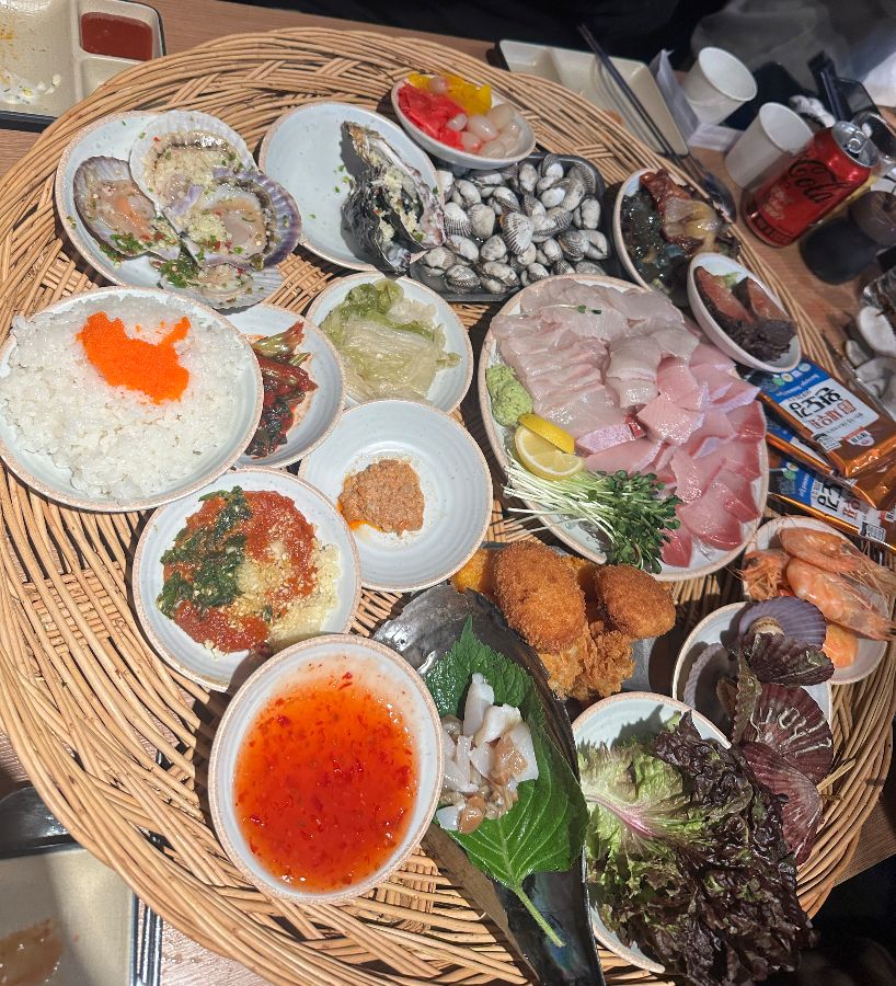 대방어 해물 한상차림