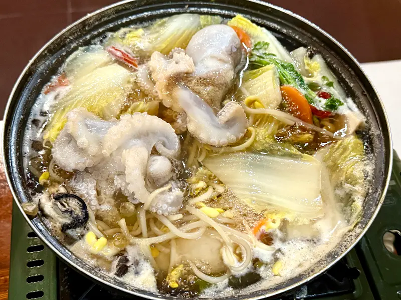 쭈꾸미 샤브샤브의 푸짐한 비주얼