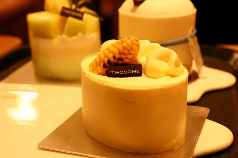 다양한 조각 케이크