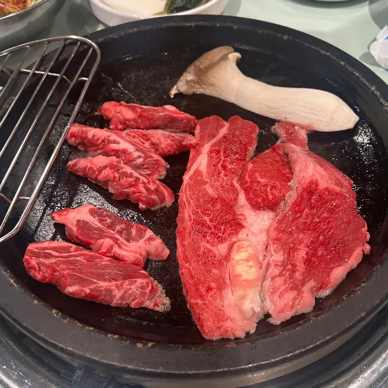 돌판 위 소고기