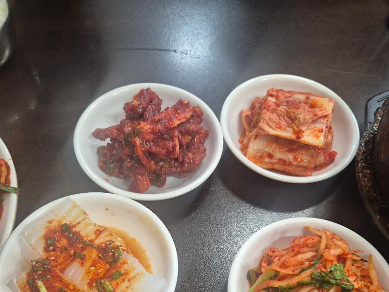 다채로운 밑반찬 클로즈업