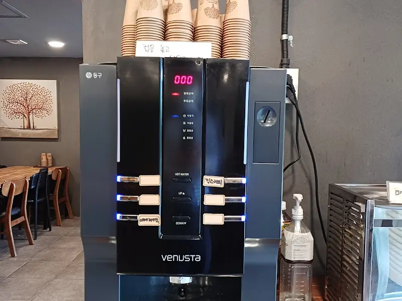 커피 머신 근접샷