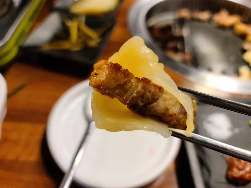 삼겹살과 백김치