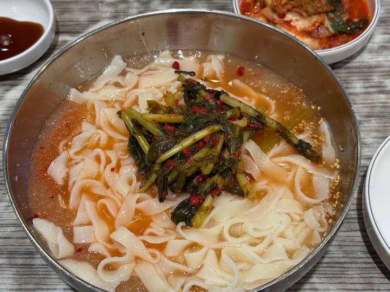 열무 냉칼국수