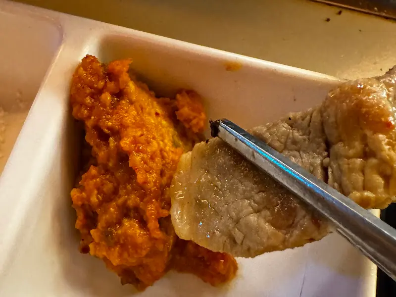 어리굴젓과 함께 먹는 돼지고기