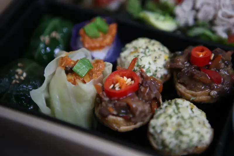 핑거푸드 스타일의 도시락 메뉴