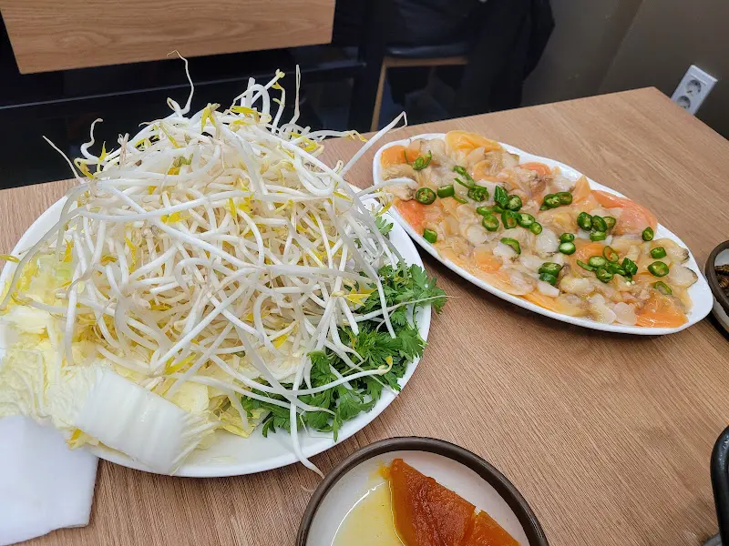 갈미조개와 야채