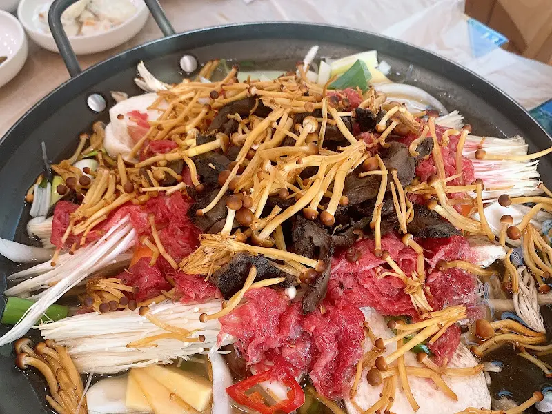 버섯불고기전골